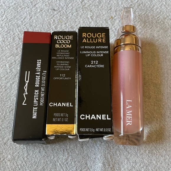 Bundle Coco Chanel lipstick coco bloom rouge allure La Mer lipstick Mac lipstick - Picture 1 of 3